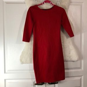 Beautiful bright red long sleeve dress